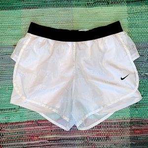 Nike Air white running shorts, ladies medium